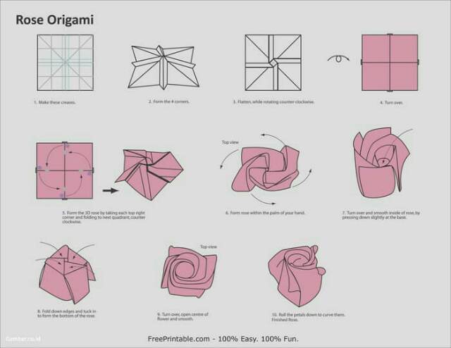 Membuat Origami Bunga