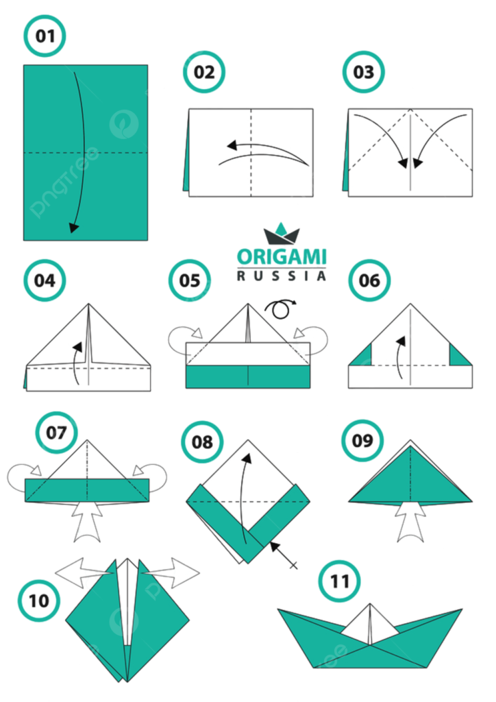 Membuat Origami Kapal